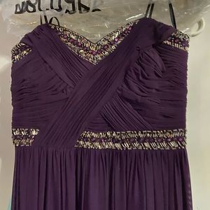 Formal, strapless, floor length gown